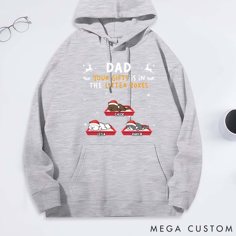 Personalized Cat Lover Dad Gift is in the Box Classic Hoodies