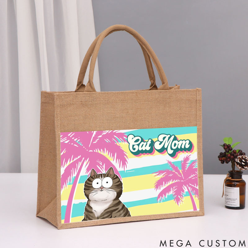 Personalized Cat Lover Fur Mom  Azabu Tote Bag