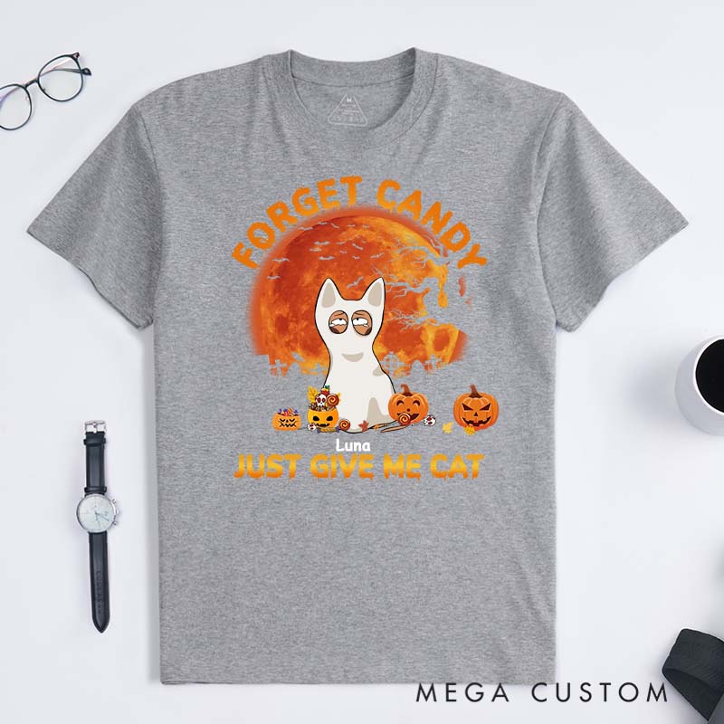 Personalized Cat Lover Give Me Cats T-Shirt