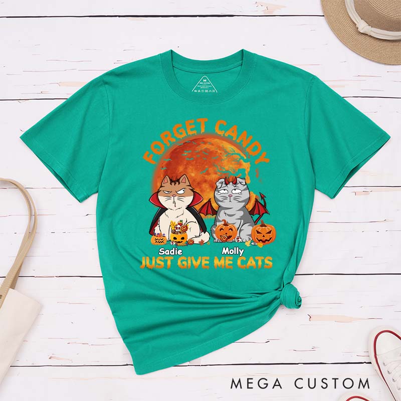 Personalized Cat Lover Give Me Cats T-Shirt