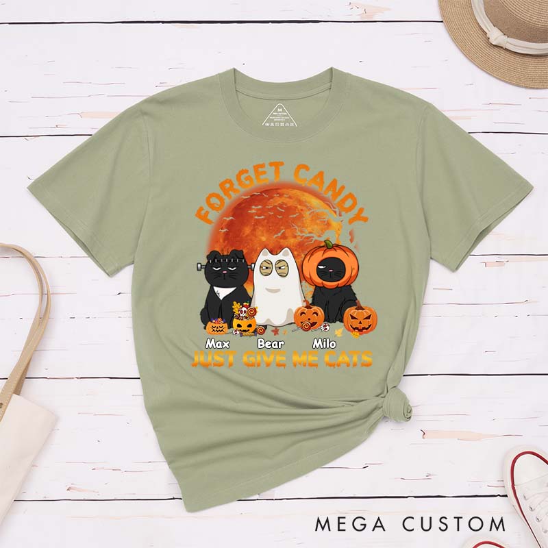 Personalized Cat Lover Give Me Cats T-Shirt
