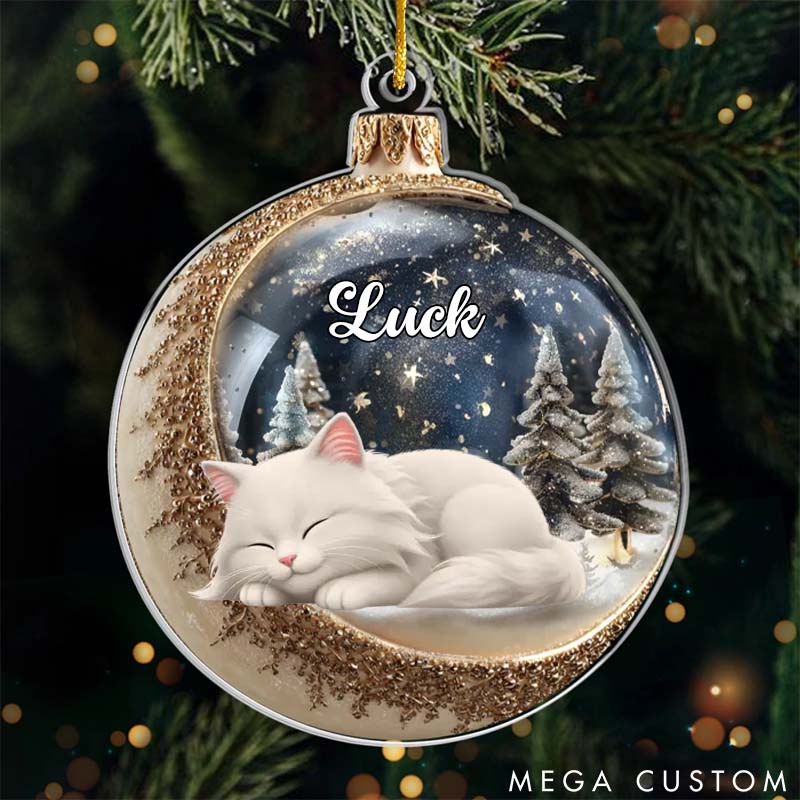 Personalized Cat Lover Gone but always in My Heart Christmas Ornament
