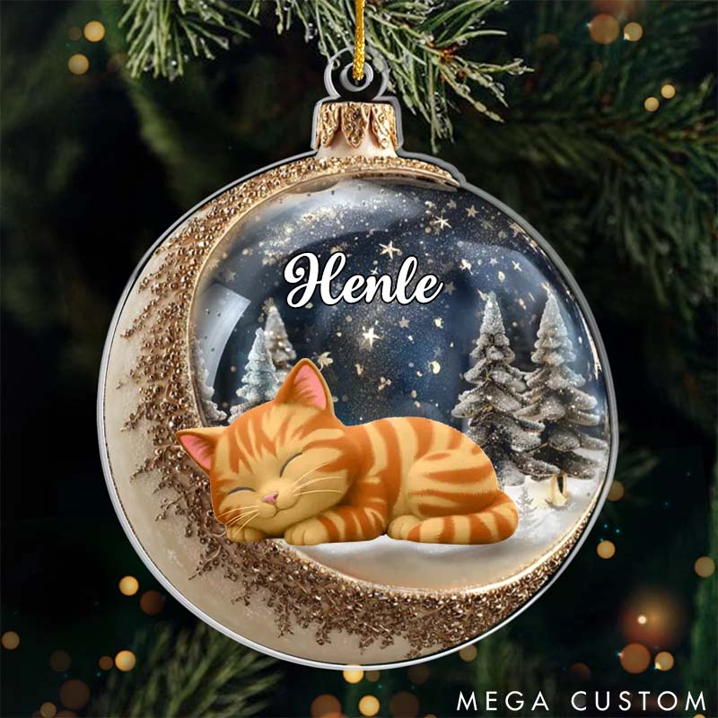 Personalized Cat Lover Gone but always in My Heart Christmas Ornament