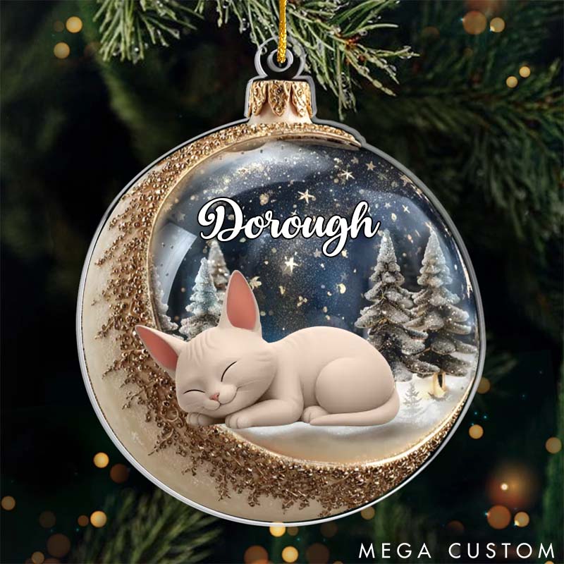 Personalized Cat Lover Gone but always in My Heart Christmas Ornament
