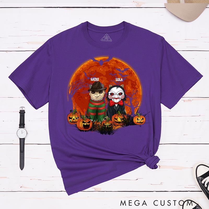 Personalized Cat Lover Halloween Cat T-Shirt