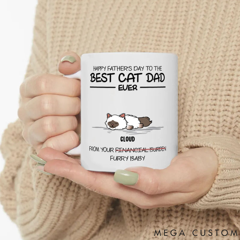 Personalized Cat Lover Happy Father's Day to the Best Ever Mugs