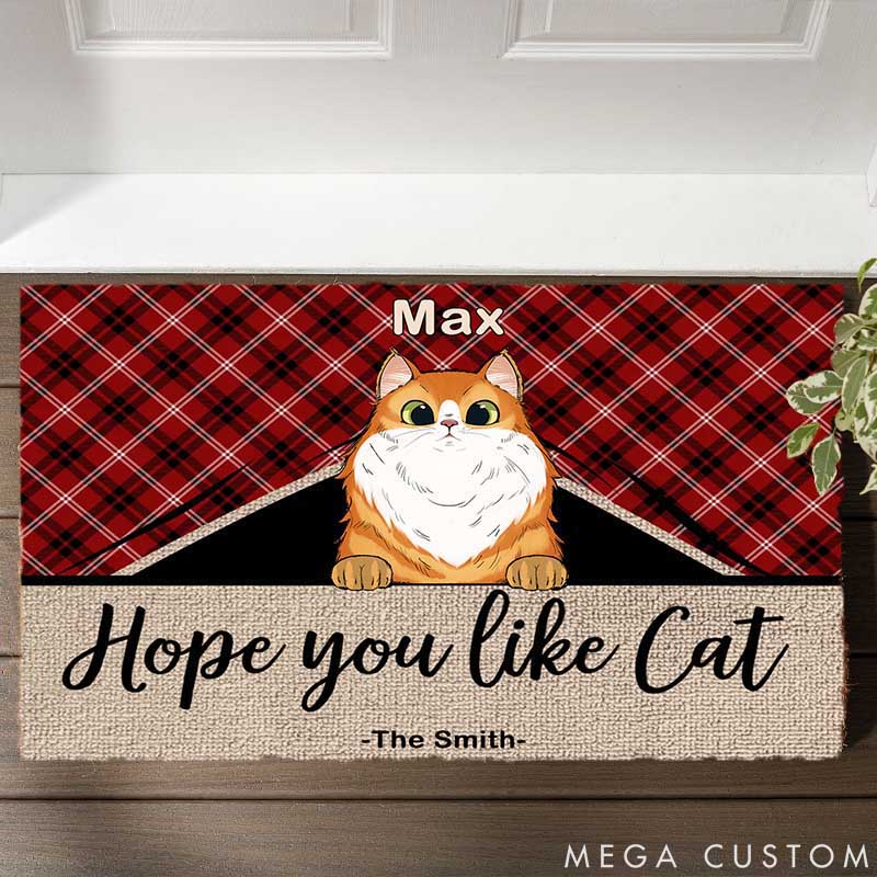 Personalized Cat Lover Hope You Like Cats Doormat
