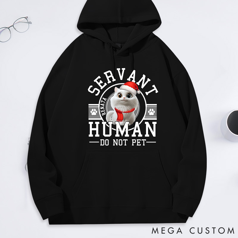 Personalized Cat Lover Human Servant Cartoon Hoodies