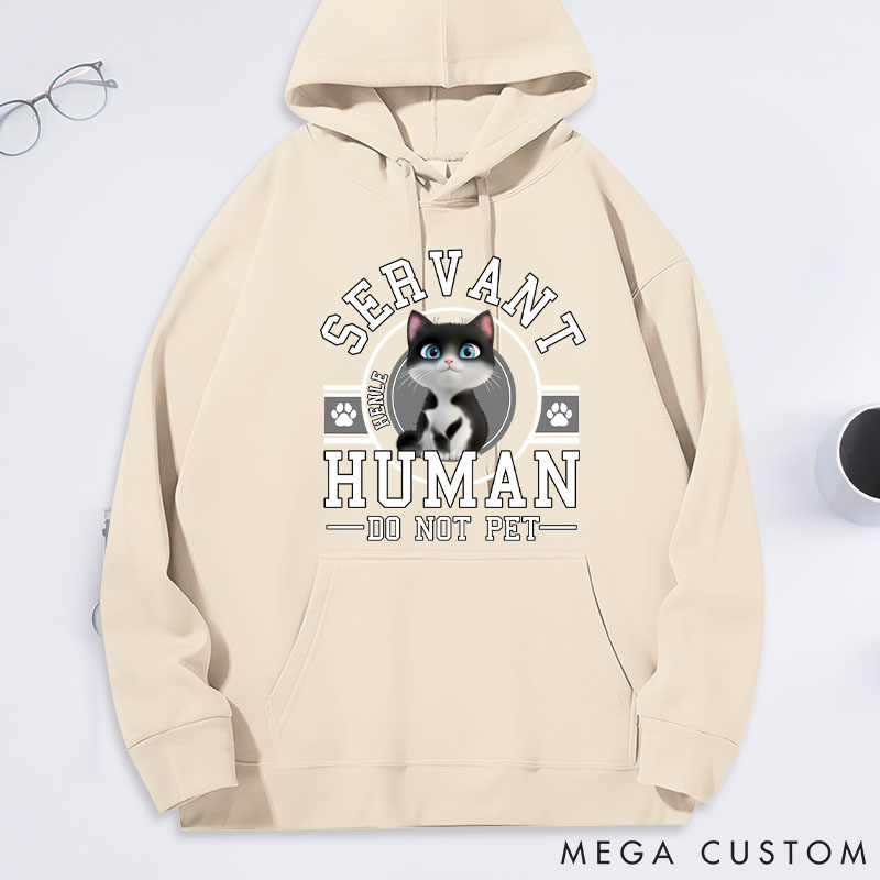 Personalized Cat Lover Human Servant Cartoon Hoodies