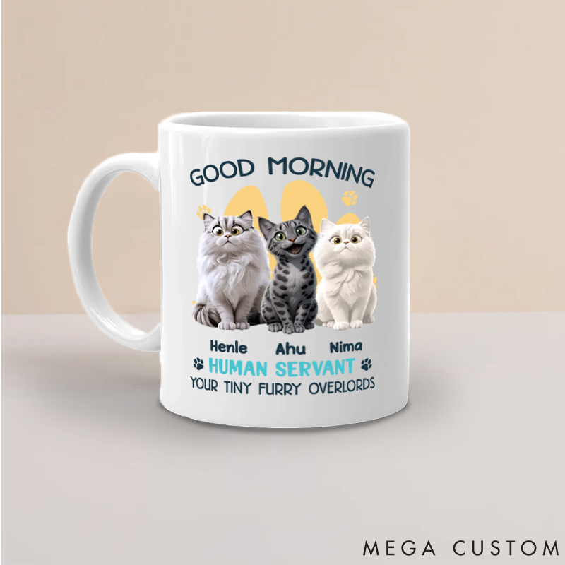 Personalized Cat Lover Human Servant Mugs