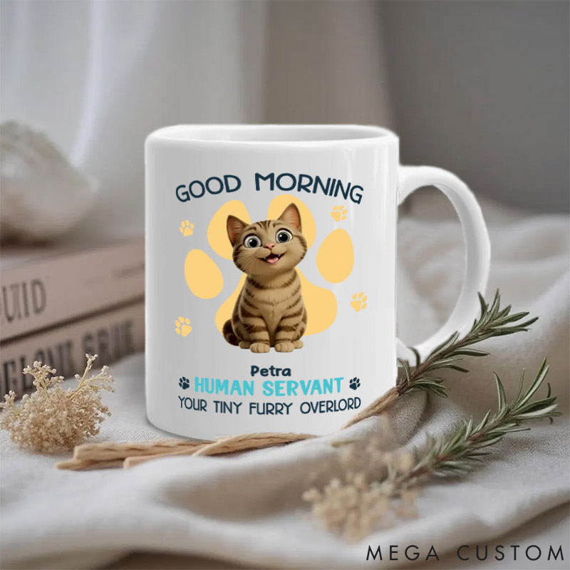 Personalized Cat Lover Human Servant Mugs