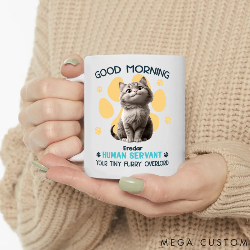 Personalized Cat Lover Human Servant Mugs