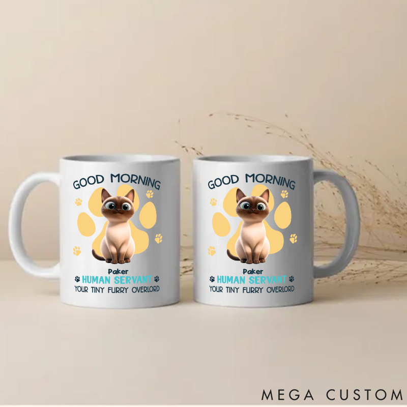 Personalized Cat Lover Human Servant Mugs