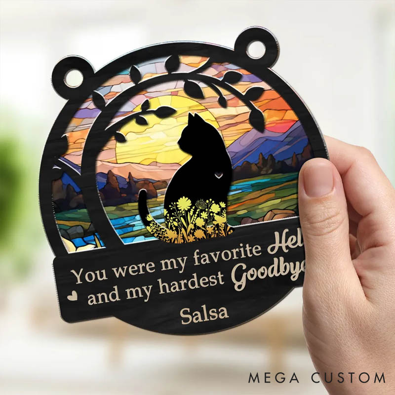 Personalized Cat Lover I Loved Your Whole Life Sun Catcher