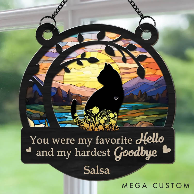 Personalized Cat Lover I Loved Your Whole Life Sun Catcher
