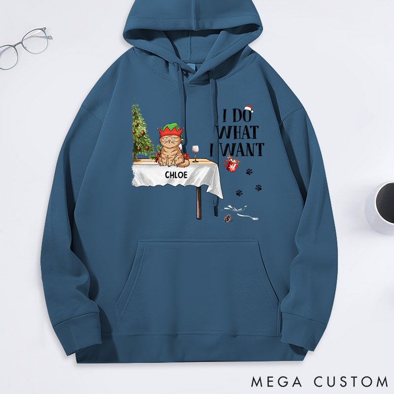 Personalized Cat Lover I do What I Want Classic Hoodies