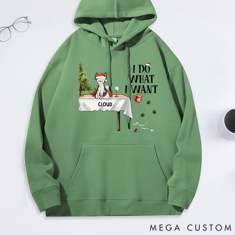 Personalized Cat Lover I do What I Want Classic Hoodies