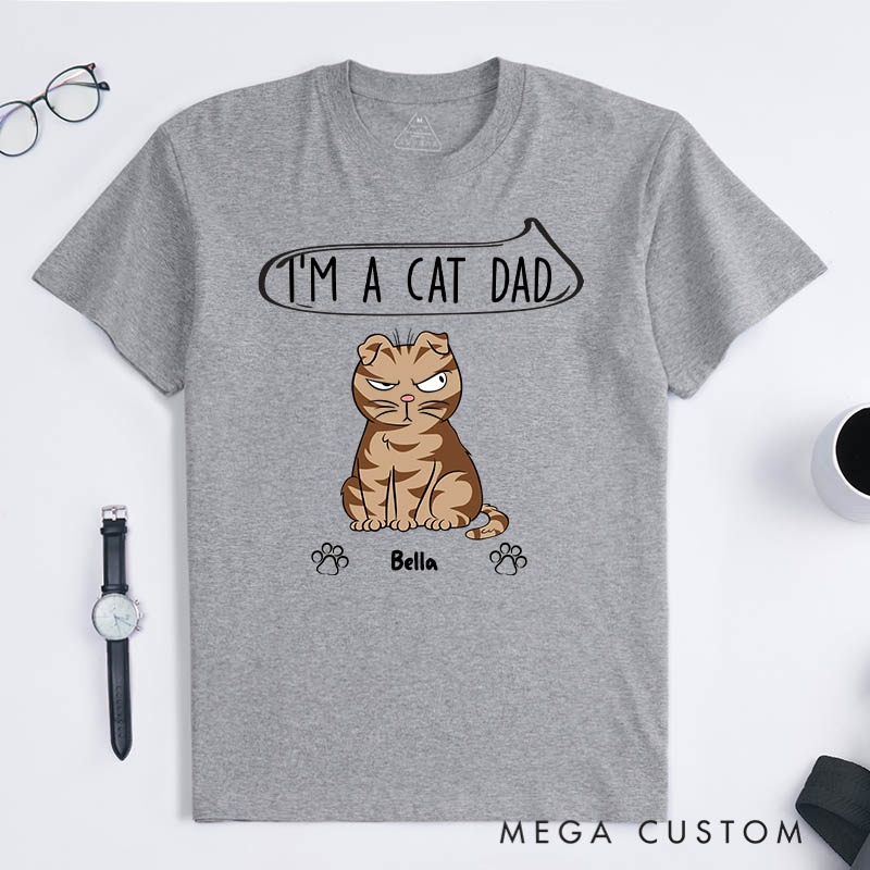 Personalized Cat Lover I'm A Cat Dad T-Shirt