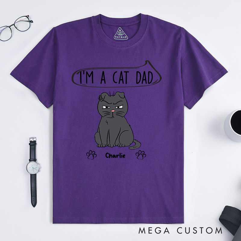 Personalized Cat Lover I'm A Cat Dad T-Shirt