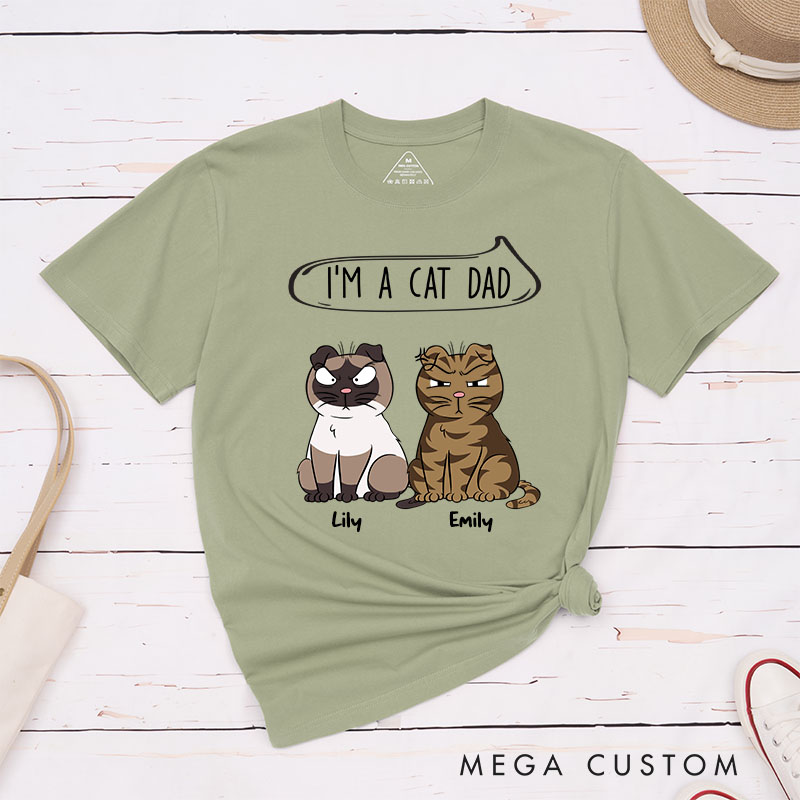 Personalized Cat Lover I'm A Cat Dad T-Shirt