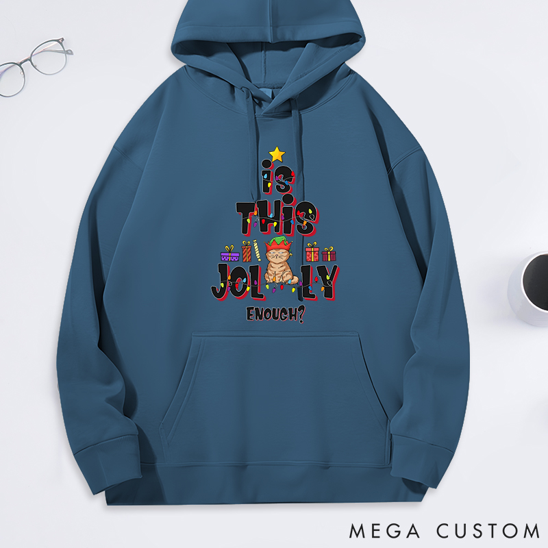 Personalized Cat Lover is this Jolly Enough Cats Classic Hoodies