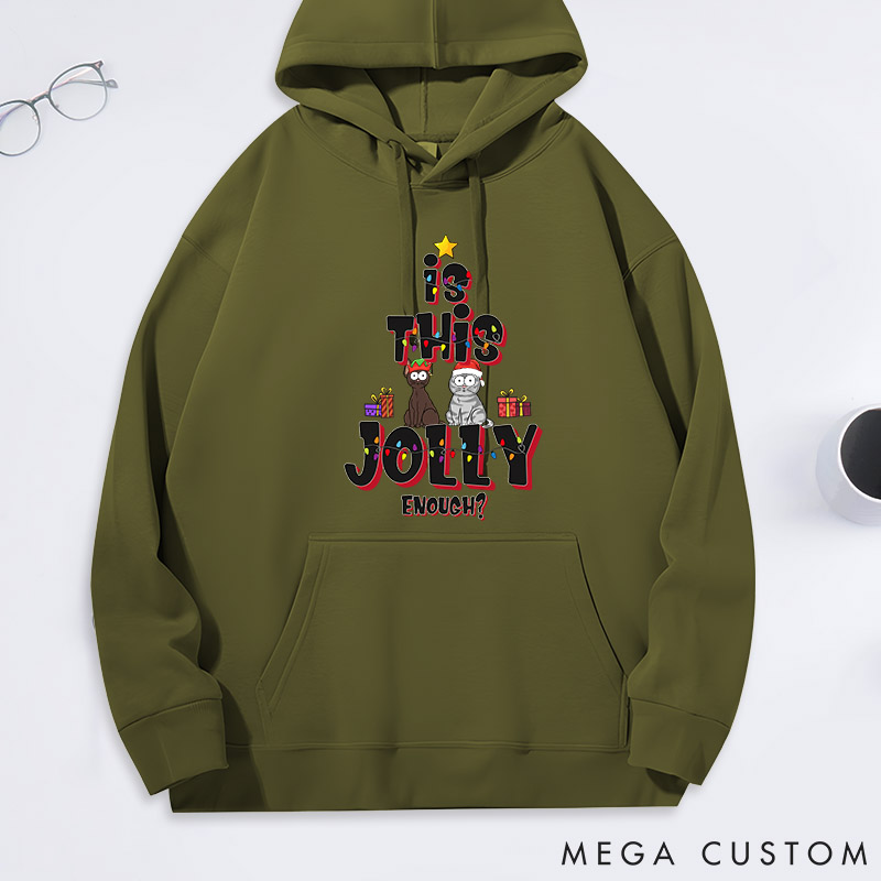 Personalized Cat Lover is this Jolly Enough Cats Classic Hoodies