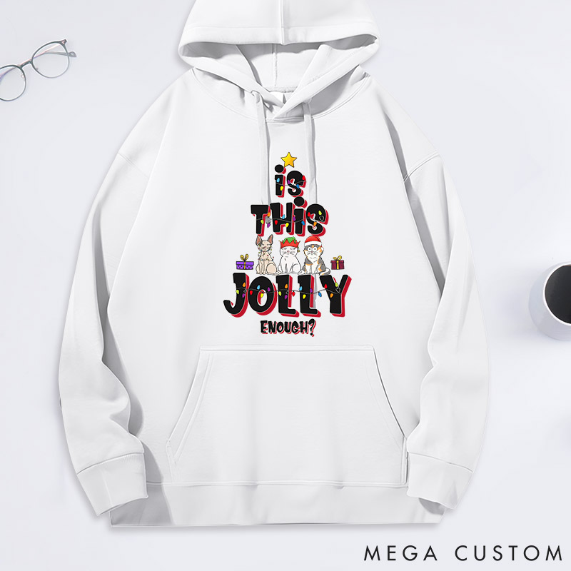 Personalized Cat Lover is this Jolly Enough Cats Classic Hoodies