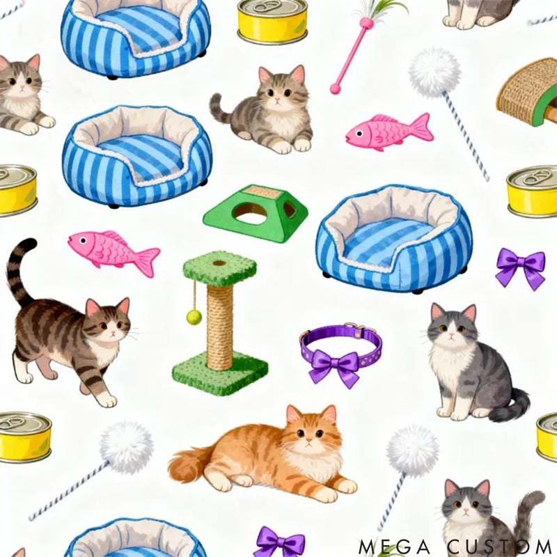 Personalized Cat Lover Letter Pillow with Cat toys Graphic 3D Print