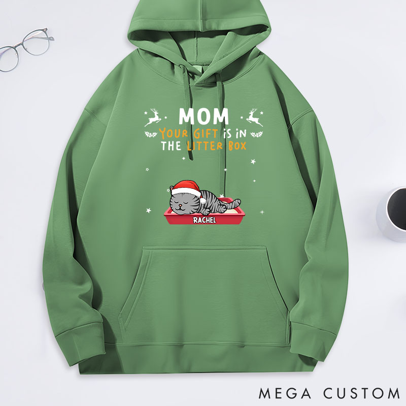 Personalized Cat Lover Mom Gift is in the Box Classic Hoodies