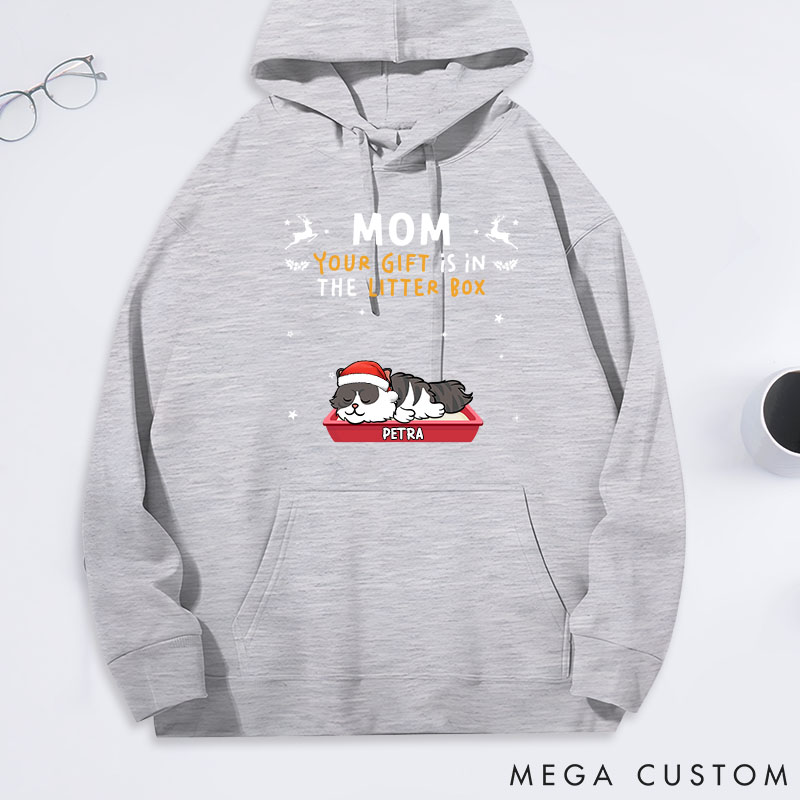 Personalized Cat Lover Mom Gift is in the Box Classic Hoodies