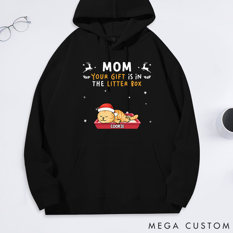 Personalized Cat Lover Mom Gift is in the Box Classic Hoodies