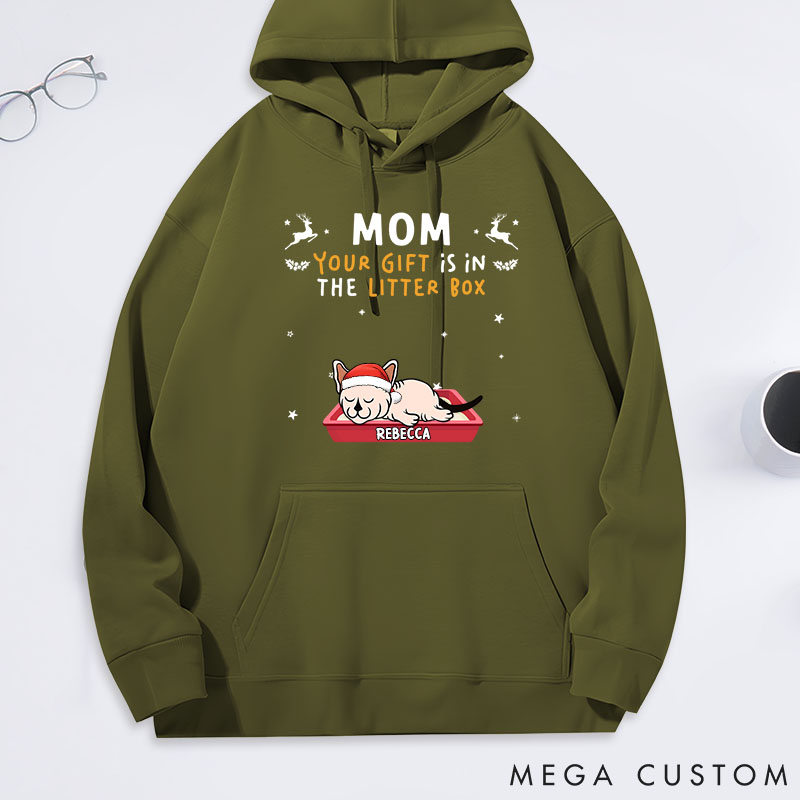 Personalized Cat Lover Mom Gift is in the Box Classic Hoodies