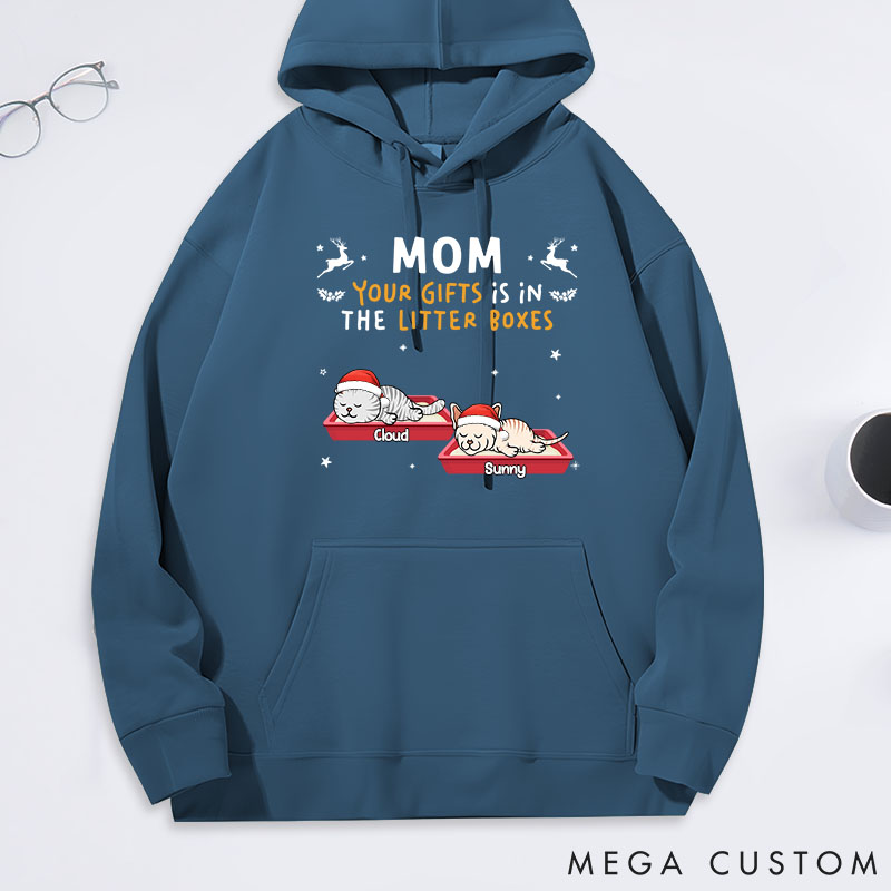 Personalized Cat Lover Mom Gift is in the Box Classic Hoodies