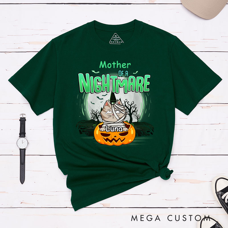 Personalized Cat Lover Mommy of Nightmares T-Shirt