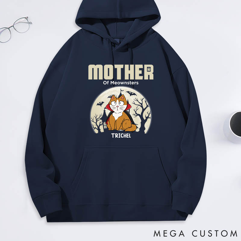 Personalized Cat Lover Mother of little Meowsters Classic Hoodies