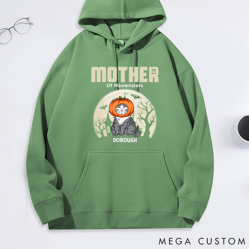 Personalized Cat Lover Mother of little Meowsters Classic Hoodies