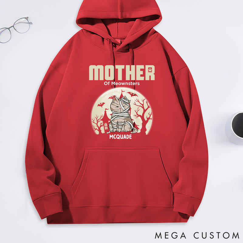 Personalized Cat Lover Mother of little Meowsters Classic Hoodies
