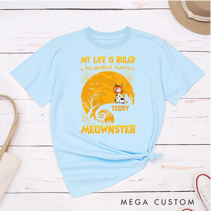 Personalized Cat Lover My Life Is Ruled By Meownsters T-Shirt