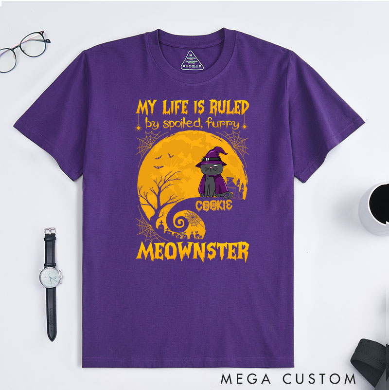 Personalized Cat Lover My Life Is Ruled By Meownsters T-Shirt