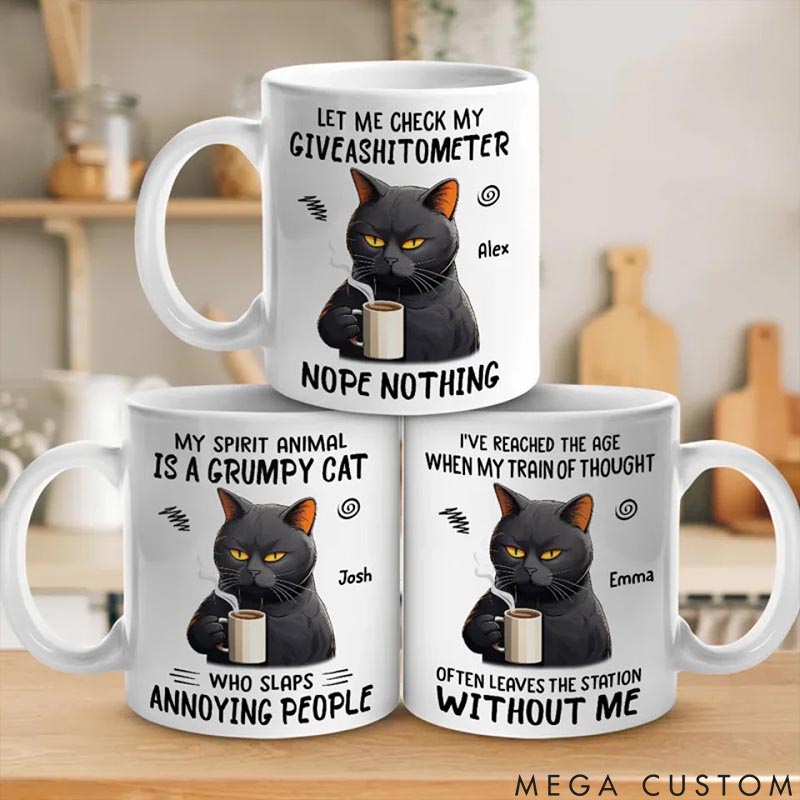 Personalized Cat Lover My Spirit Animal is a Grumpy Cat Mugs