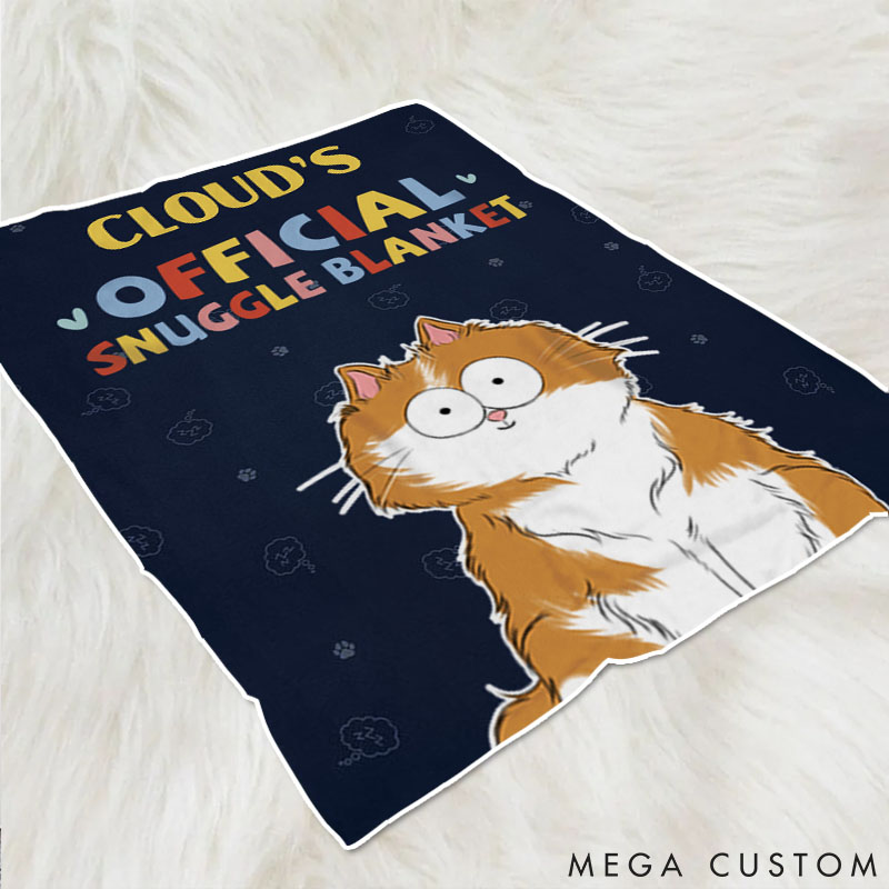 Personalized Cat Lover Official Snuggle Blanket Throw Blanket