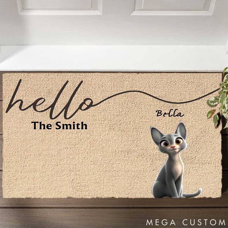 Personalized Cat Lover Our Sweet Home Doormat