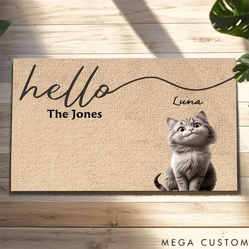 Personalized Cat Lover Our Sweet Home Doormat