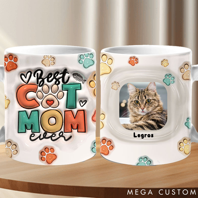 Personalized Cat Lover Puppy Love Cat Mom Mugs