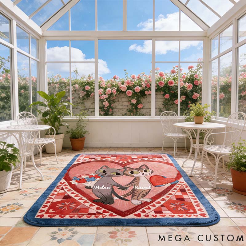 Personalized Cat Lover Purrfect Love Blanket Rug