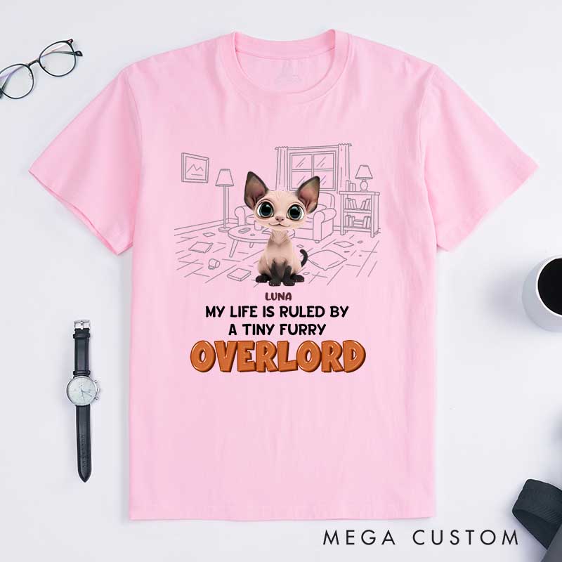Personalized Cat Lover Ruled by Chunky Funny Cats T-Shirt