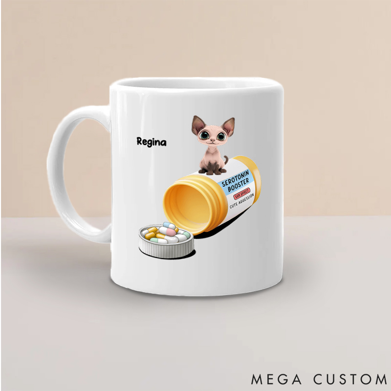 Personalized Cat Lover Serotonin Booster Cat Lovers Mugs