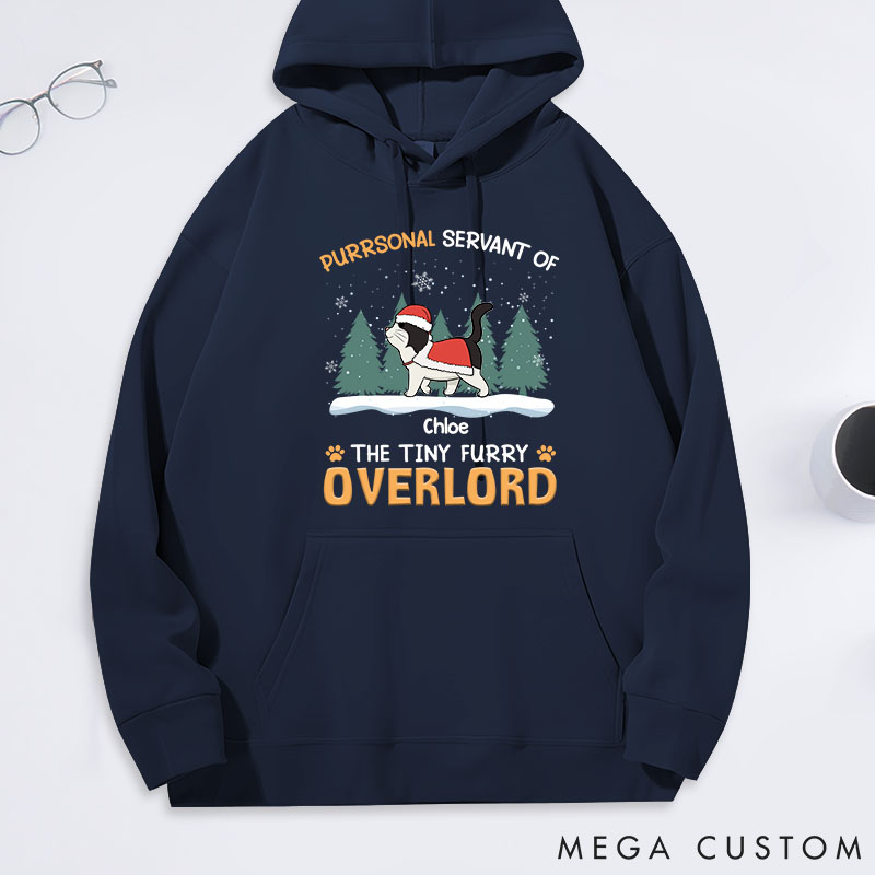 Personalized Cat Lover Servant of Tiny Overlords Classic Hoodies