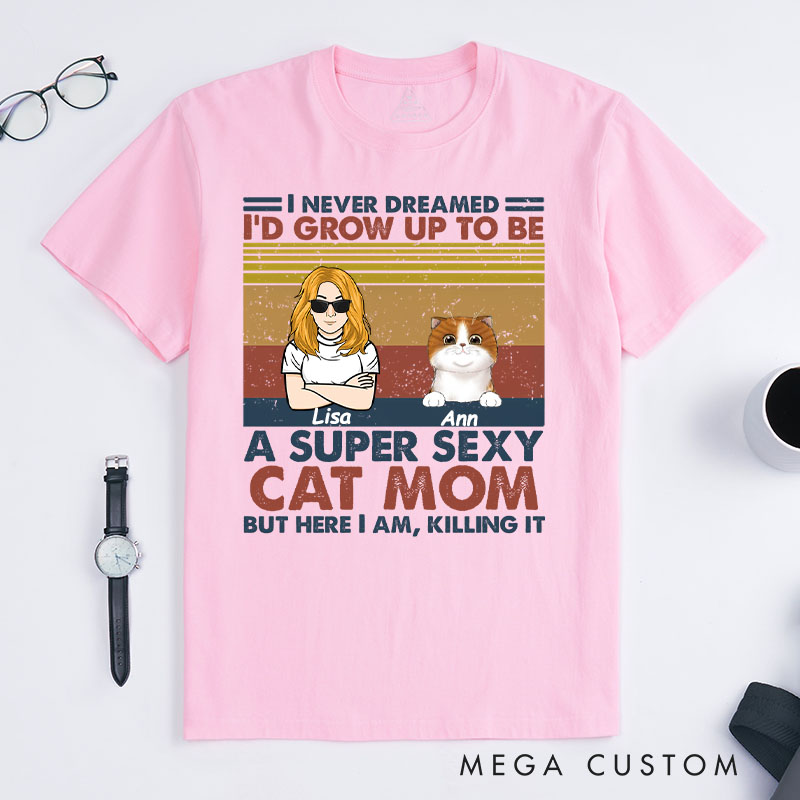 Personalized Cat Lover Sexy Cat Dad Mom T-Shirt