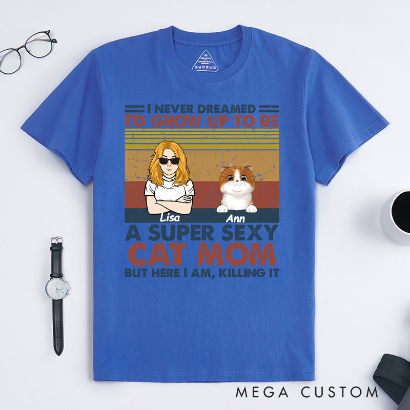 Personalized Cat Lover Sexy Cat Dad Mom T-Shirt